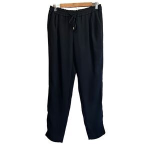 Zara Basic‎ Collection Black Drawstring Waist Pants Casual Trousers